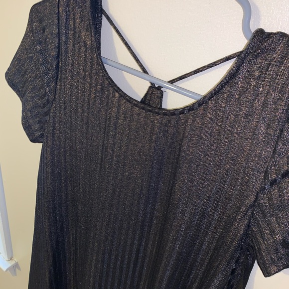 Amore adore Brown Metallic Ribbed Dress 🤎 - Picture 4 of 8